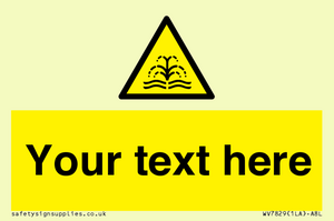 Custom warning fountain water plume